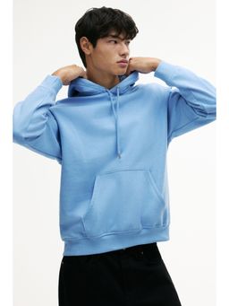 H&M - Men Blue Loose Fit Hoodie