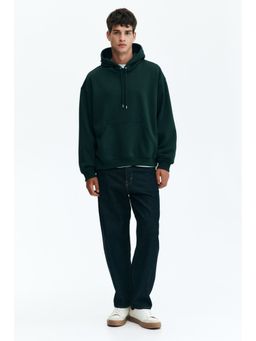 H&M - Men Green Loose Fit Hoodie