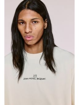 H&M - Men Beige Loose Fit T-Shirt