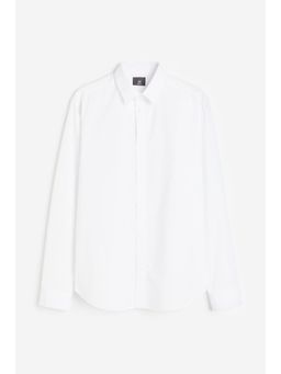 H&M - Men White Slim Fit Easy-Iron Shirt