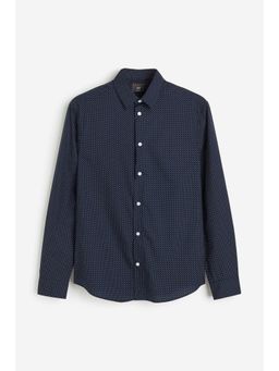 H&M - Men Blue Slim Fit Easy-Iron Shirt