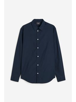 H&M - Men Blue Slim Fit Easy-Iron Shirt
