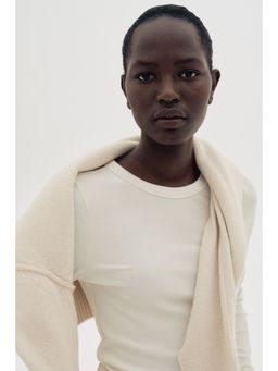 H&M - Women White Ribbed Top