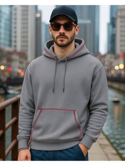 Bewakoof - Men Grey Oversized Hoodie