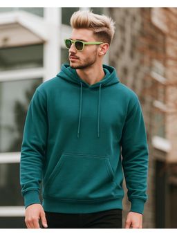 Bewakoof - Men Teal Oversized Hoodie