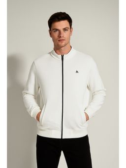 Parcel Yard - Men Full Zipper White Jacket