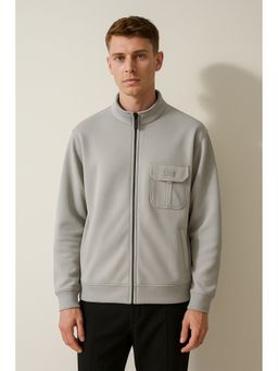 Parcel Yard - Men Zipper Grey Jacket