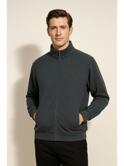 Parcel Yard - Men Full Zipper Grey Jacket