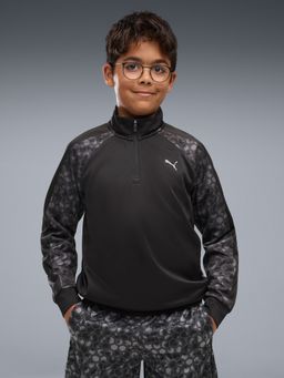 Puma - Black Colorblock Polyester Regular Sweatshirt