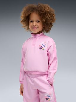 Puma - Pink Solid Polyester Relaxed Sweatshirt
