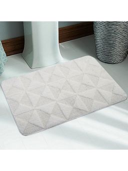 Saral Home - Cotton Anti-Slip Soft Bath Mat (Ivory, 50 x 80 cm)