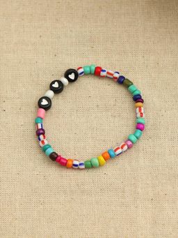 Pipa Bella by Nykaa Fashion - Beaded Heart Rainbow Bracelet
