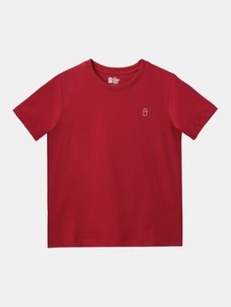 The Souled Store - Original Solids Classic Red Cotton T-shirt For Boys