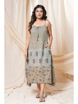 Thread Game - Green Spaghetti Long Dress