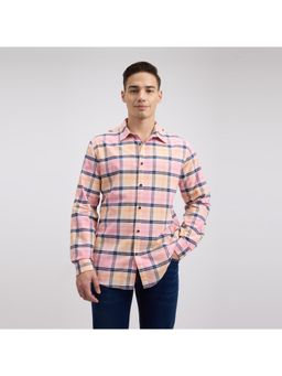 Pepe Jeans - Men Pink Check Full Sleeve Shirt