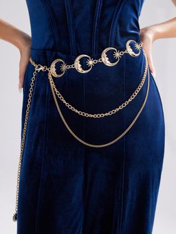 Cider - Whimsigoth Star & Moon Layered Waist Chain