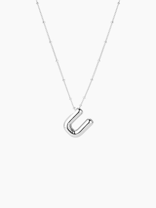 Cider English Letter Decor Pendant Necklace (U)