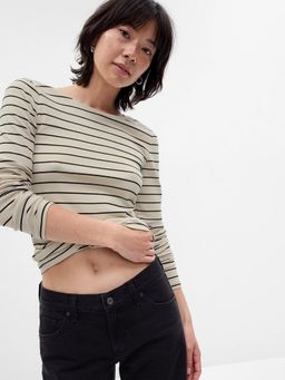 GAP - Womens Beige Stripes Top