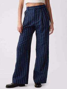 GAP - Womens Vertical-Stripes Regular Fit Trouser