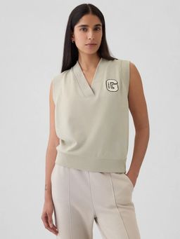 GAP - Womens Beige Applique Top