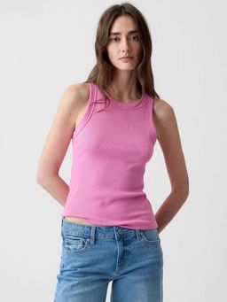 GAP - Womens Pink Solid Tank Top