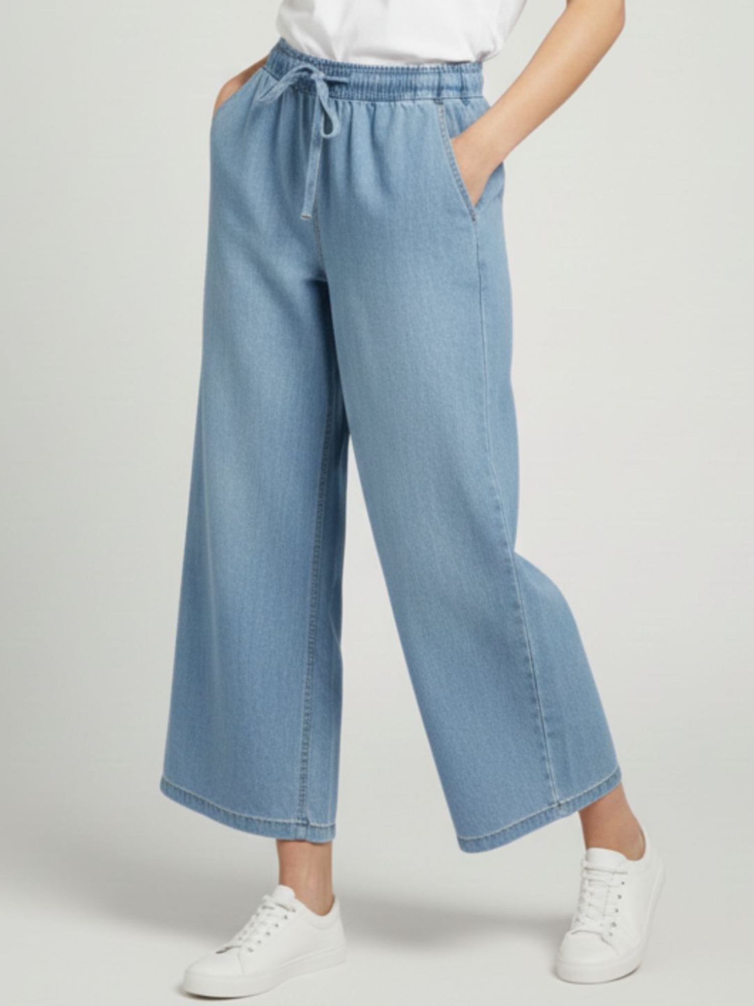 lounge dreams Light Blue Denim Drawstring Trouser-picture-31