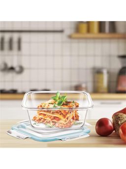 Signoraware - Clear Glass Lock N Store Glass Square Container with Lid
