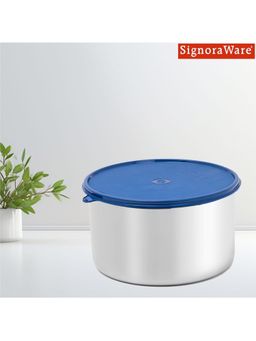 Signoraware - Navy Blue Steel Store Well Jumbo Container with Lid