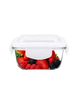 Oliveware - White Food Storage Square Container with Lid