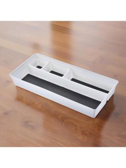 STOR - White 4-Compartment Cutlery Organiser