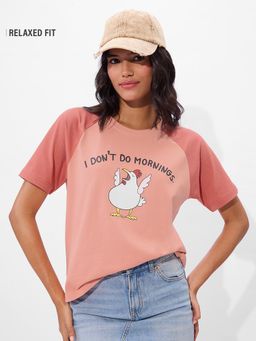 The Souled Store - Originals- I Don't Do Mornings Women Relaxed Fit T-Shirt