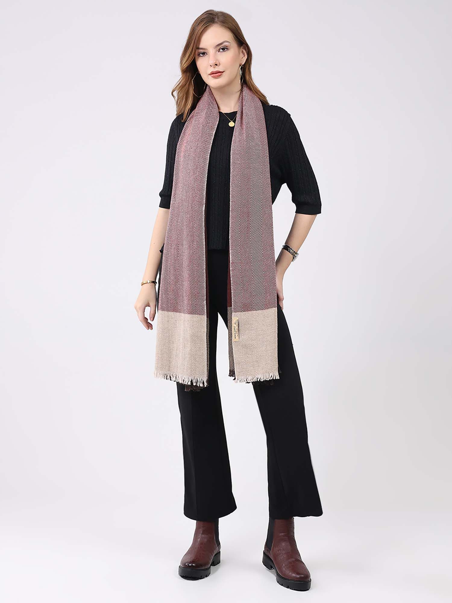 monte carlo Women Self Design Stole-picture-19