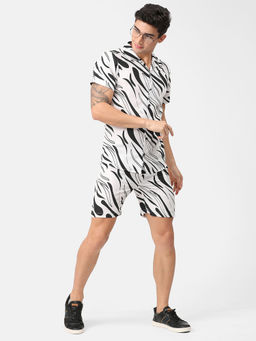Snitch - Zebra Print White Co Ords (Set of 2)