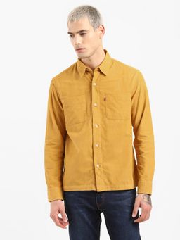 Levi's - Men Mustard Yellow Slim Fit Corduroy Casual Shirt