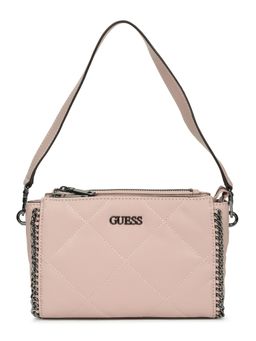 Guess - Khatia Top Zip Shoulder Bag Pink Handbags