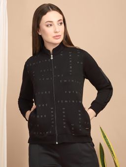 Sweet Dreams - Women Printed Black Jacket
