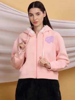 Sweet Dreams - Women Solid Pink Hoodie