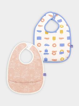 Mi Arcus - Multicolour Printed Baby Bibs (Pack of 2)