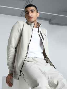 Puma - Beige Solid Regular Jacket