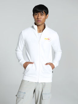 Puma - White Solid Slim Jacket