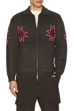 Metalwood Studio - Kiki Zip Knit Long Sleeve Polo