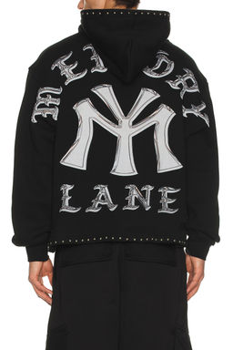Memory Lane - M-Shield Studded Crop Hoodie