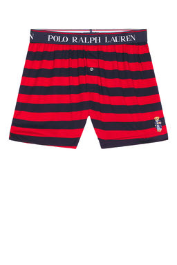 POLO RALPH LAUREN - Exposed Waistband Knit Boxer With Bear