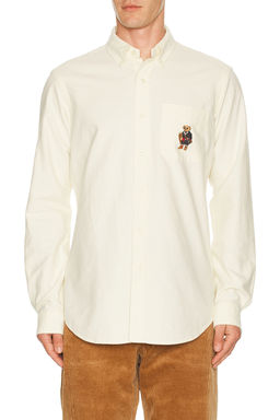POLO RALPH LAUREN - Brushed Oxford Novelty Bear Sport Shirt
