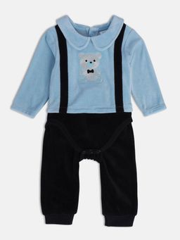 MINI KLUB - New Born and Baby Boys Printed Shirt, Dungaree (Set of 2)