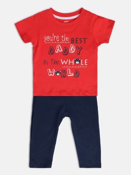 MINI KLUB - New Born and Baby Boys Printed T-Shirt with Trousers (Set of 2)