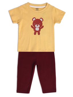 MINI KLUB - New Born and Baby Boys Printed T-Shirt with Trousers (Set of 2)