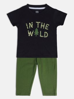 MINI KLUB - New Born and Baby Boys Printed T-Shirt with Trousers (Set of 2)