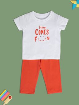 MINI KLUB - New Born and Baby Boys Printed T-Shirt with Trousers (Set of 2)