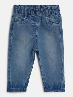 MINI KLUB - Baby Girls Mid Blue Denim Jeans